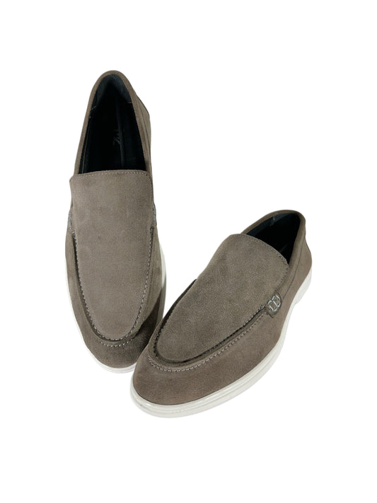Suede Leather Loafers Beige
