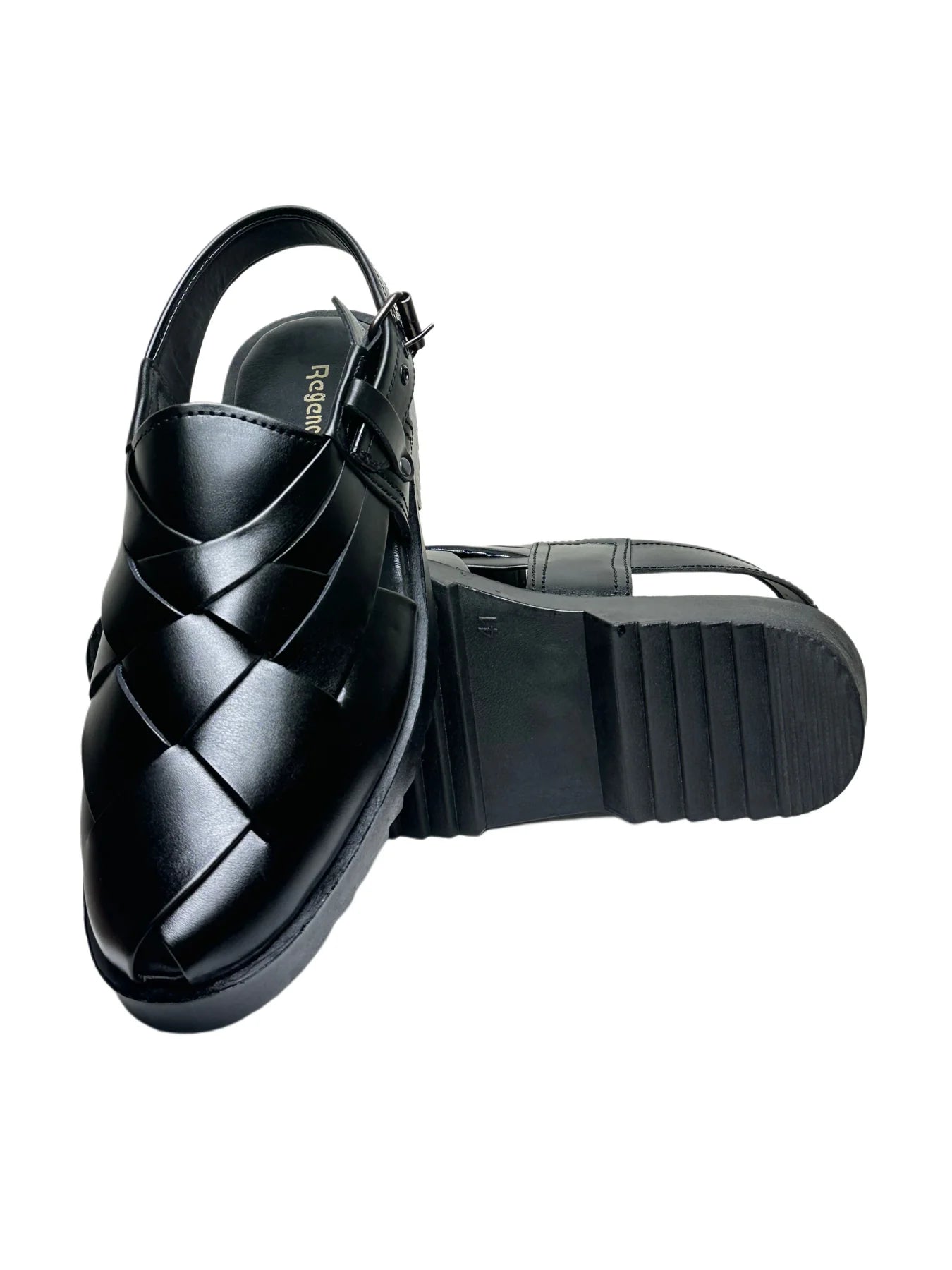 Cross black peshawari sandal