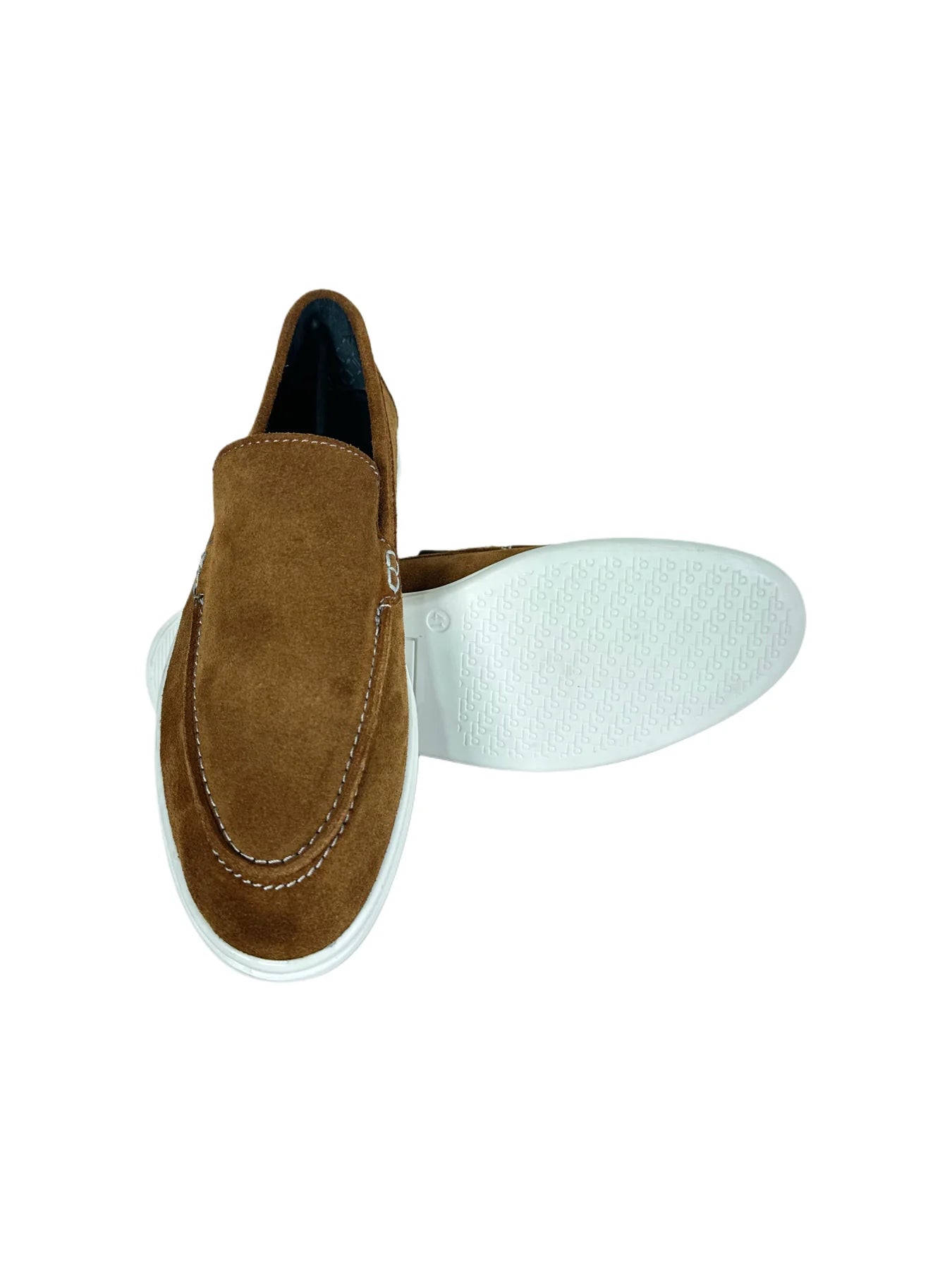 Suede  Brown Leather Loafers