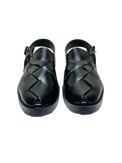 Cross black peshawari sandal